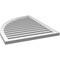 Ekena Millwork Quarter Round Top Left Surface Mount PVC Gable Vent w/ 2"W x 1-1/2"P Brickmould Frame, 28"W x 36"H GVPQL28X3602SF - alternate 3